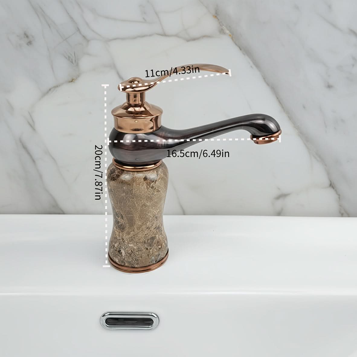 Elegant Marble-Inspired Faucet for Modern Bathrooms