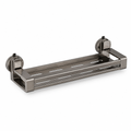 Steel Suction-Cup Bathroom Organizer Shelf With Drainage Slots (30 cm)