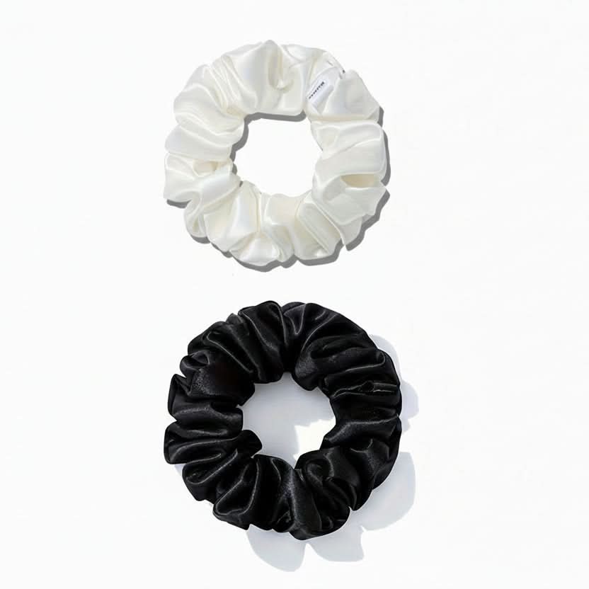 SilkTouch – Elegant 2-Pack Hair Scrunchies for Everyday Use