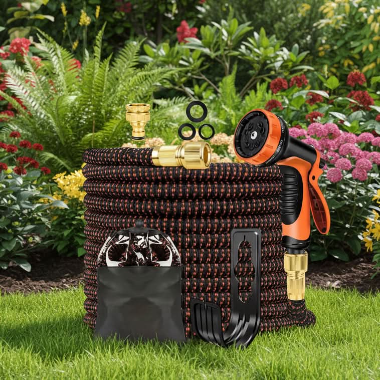 AquaFlex – Multi-Function Garden Hose with 10 Spray Settings