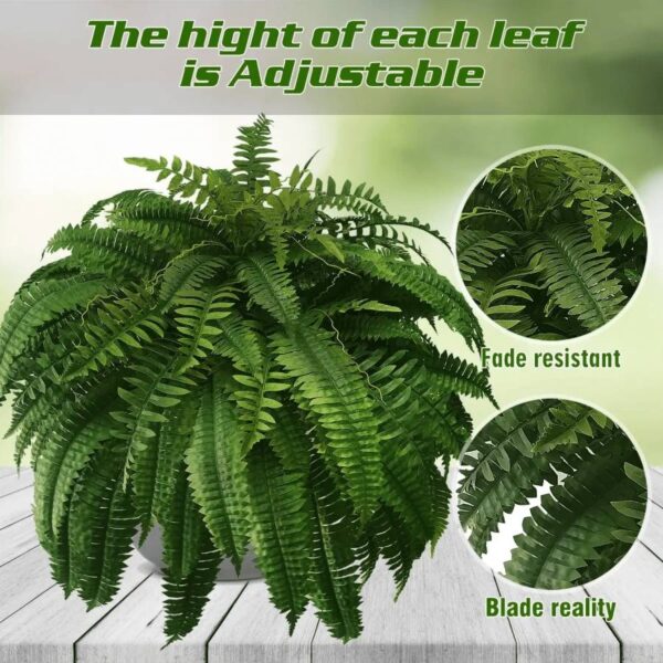 Lifelike UV-Protected Artificial Fern for Effortless Decor