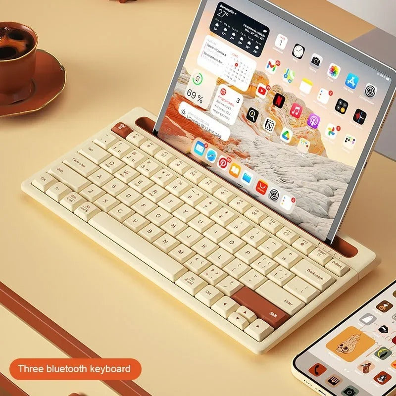 Multidevice Bluetooth Keyboard for Tablets and More