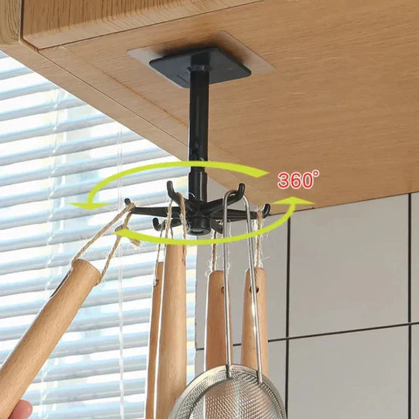 Versatile 360° Rotating Adhesive Wall Hook