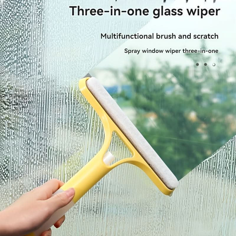 CrystalClear – 3-in-1 Window & Mirror Cleaning Tool with Washable Cloth