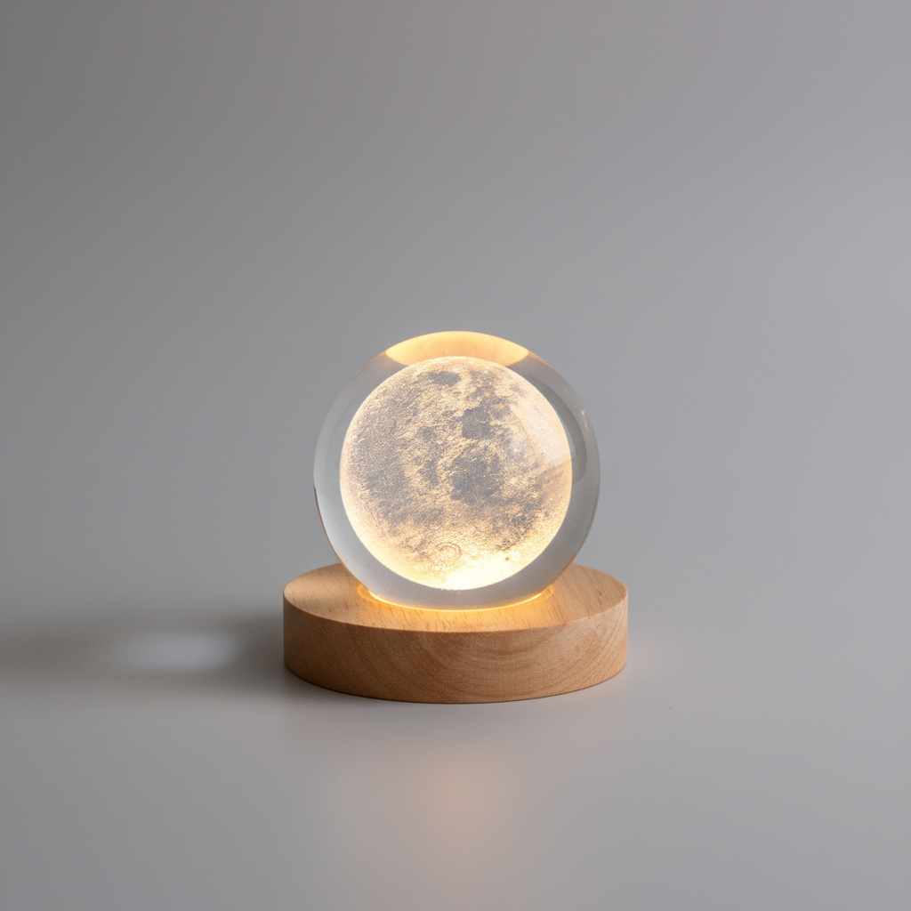 3D Moonlight Crystal Sphere Night Light