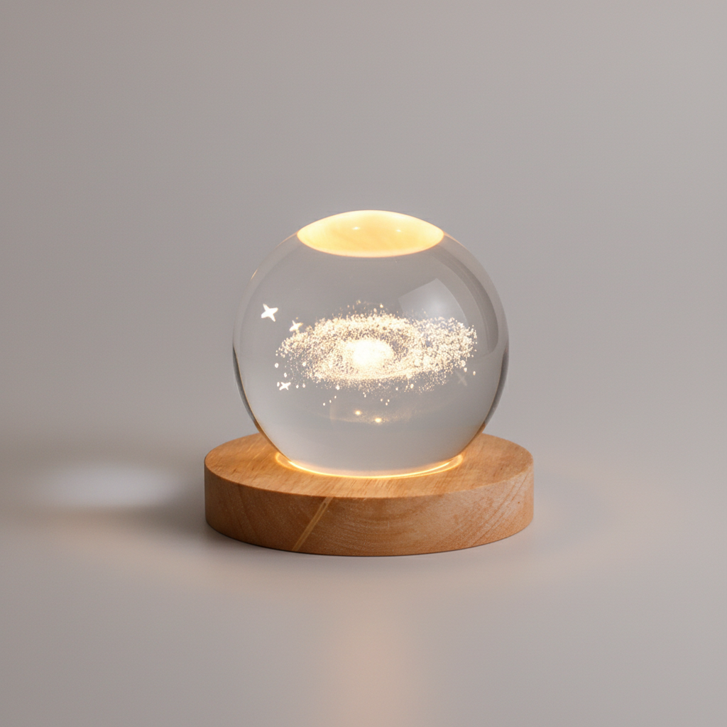 3D Moonlight Crystal Sphere Night Light