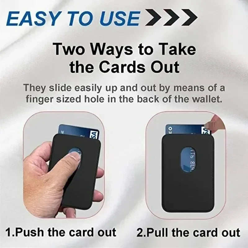 Secure Leather Card Holder Wallet for iPhone Models