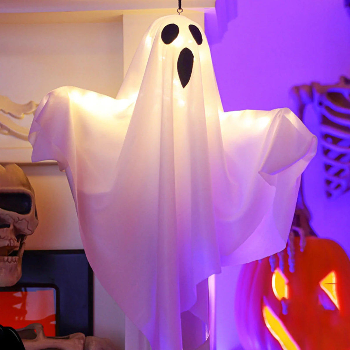 Illuminated Specter Hanging Decoration for Halloween