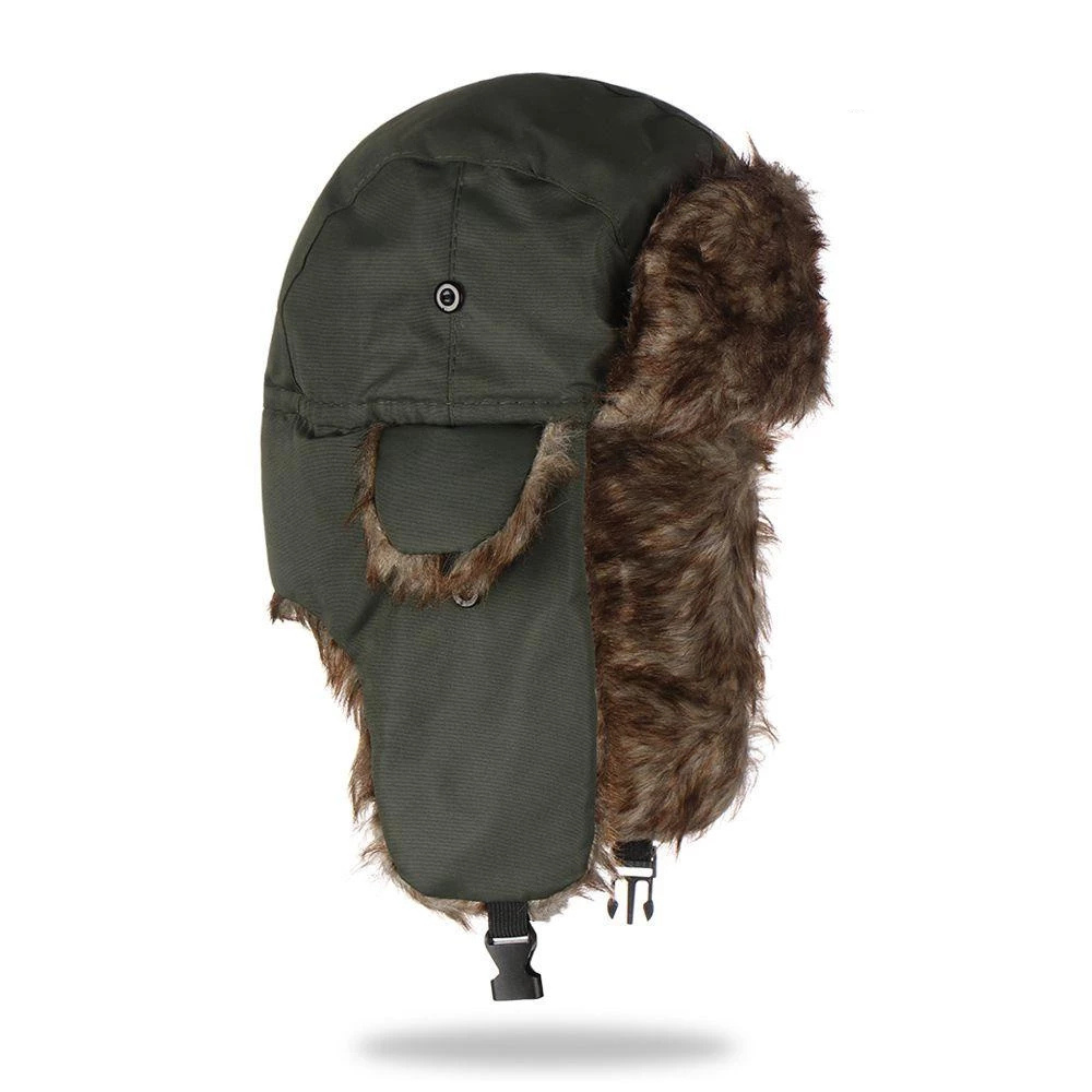 Luxurious Winter Aviator Hat with Faux Fur Lining