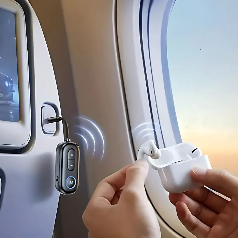 Versatile Bluetooth 5.4 Audio Adapter for Air Travel & Beyond