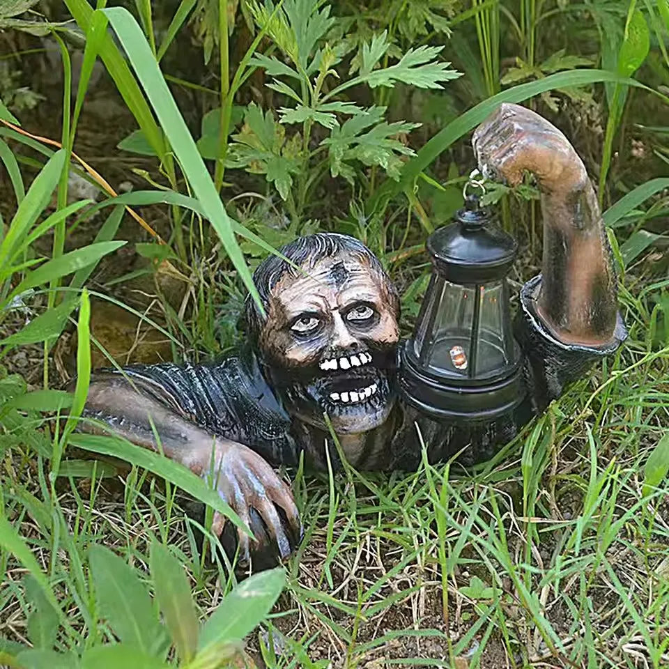 Chilling Undead Lantern Decor for Spooky Outdoor Displays
