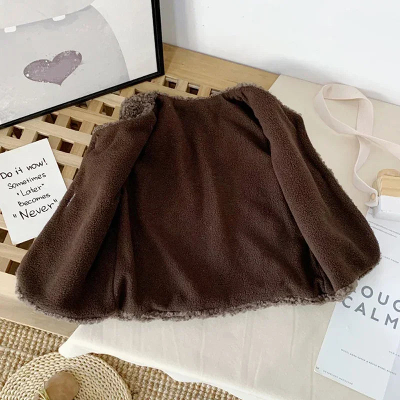 Cozy Lamb Wool Vest for Kids - Warm Winter Layer