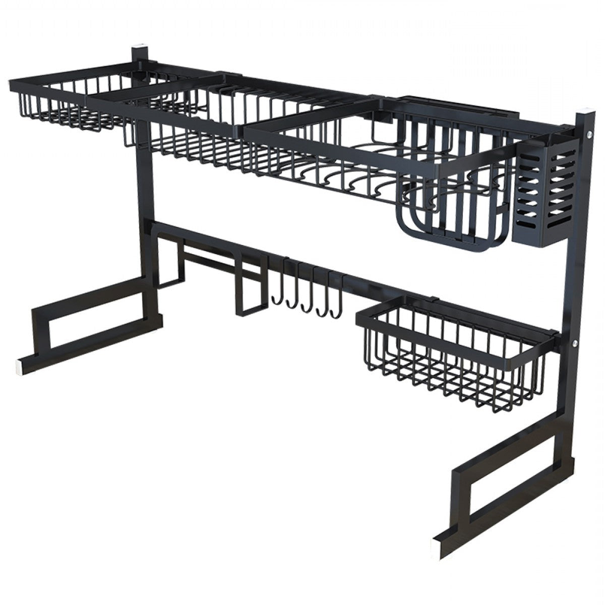 34.6" Space-Saving Stainless Steel Dish Drying Rack for Sinks