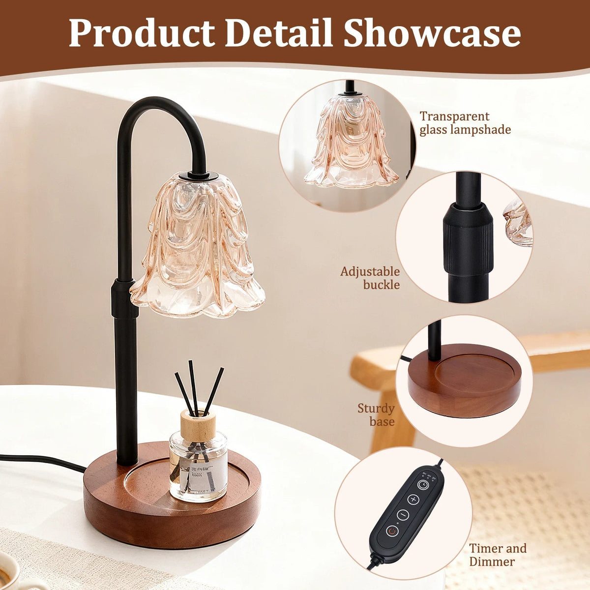 Serenity Candle Warmer – Adjustable Smart Wax Heater with Timer