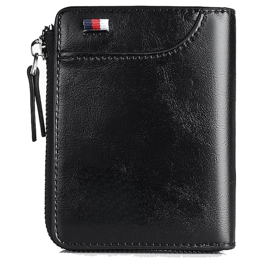 Stylish RFID-Blocking Wallet for Men with Zipper and Card Slots