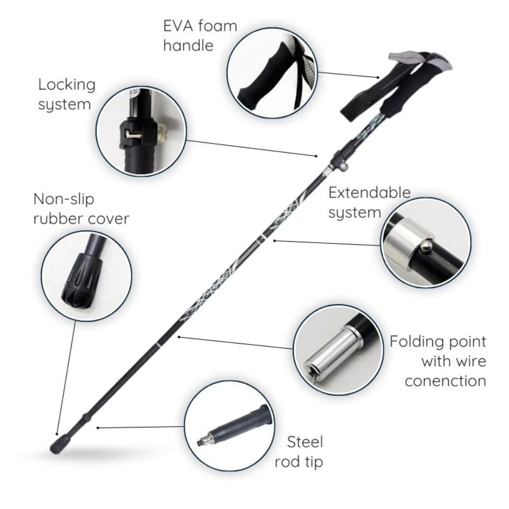 Compact All-Terrain Folding Trekking Pole