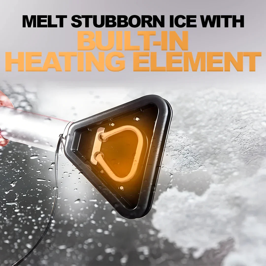 Heated Windshield Ice Remover with LED Light