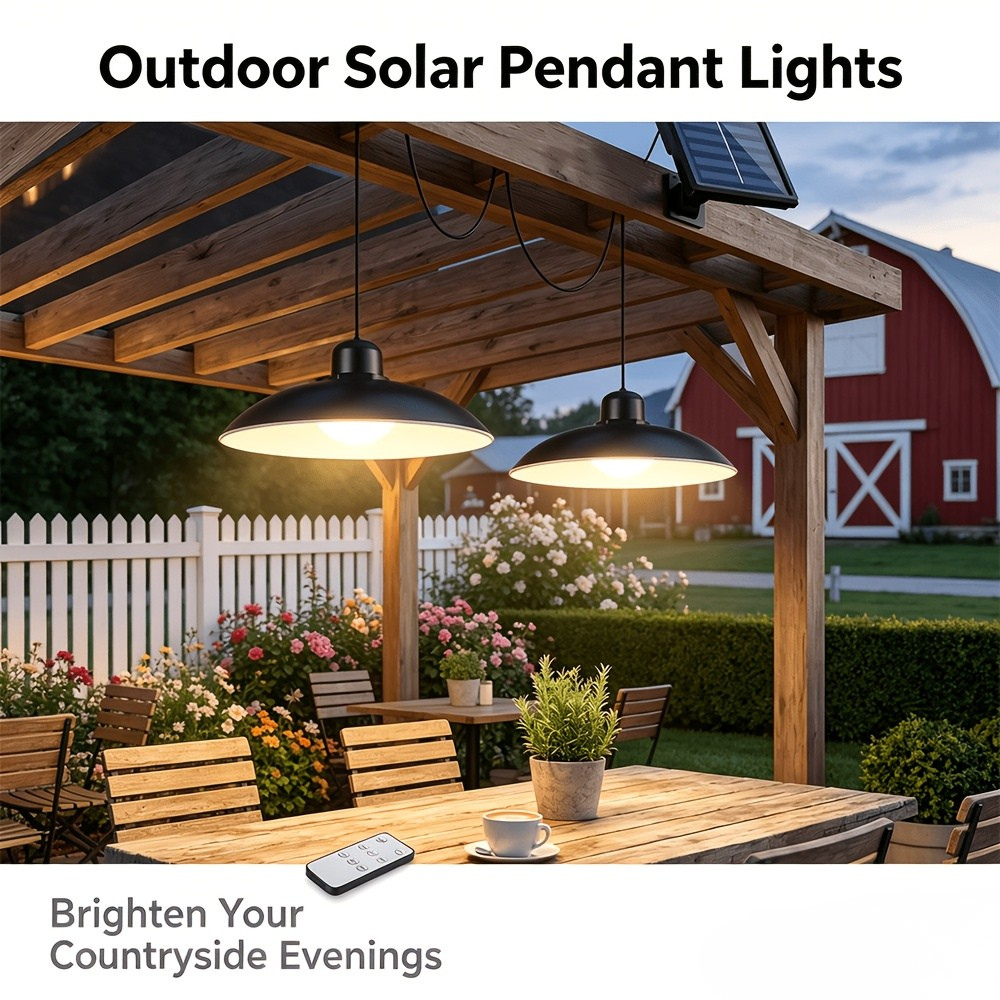 LUMILUX – Versatile Dual-Head Solar Pendant Light