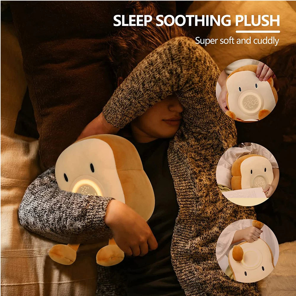 Cozy Time Buddy: Plush Alarm Clock with Gentle Night Light