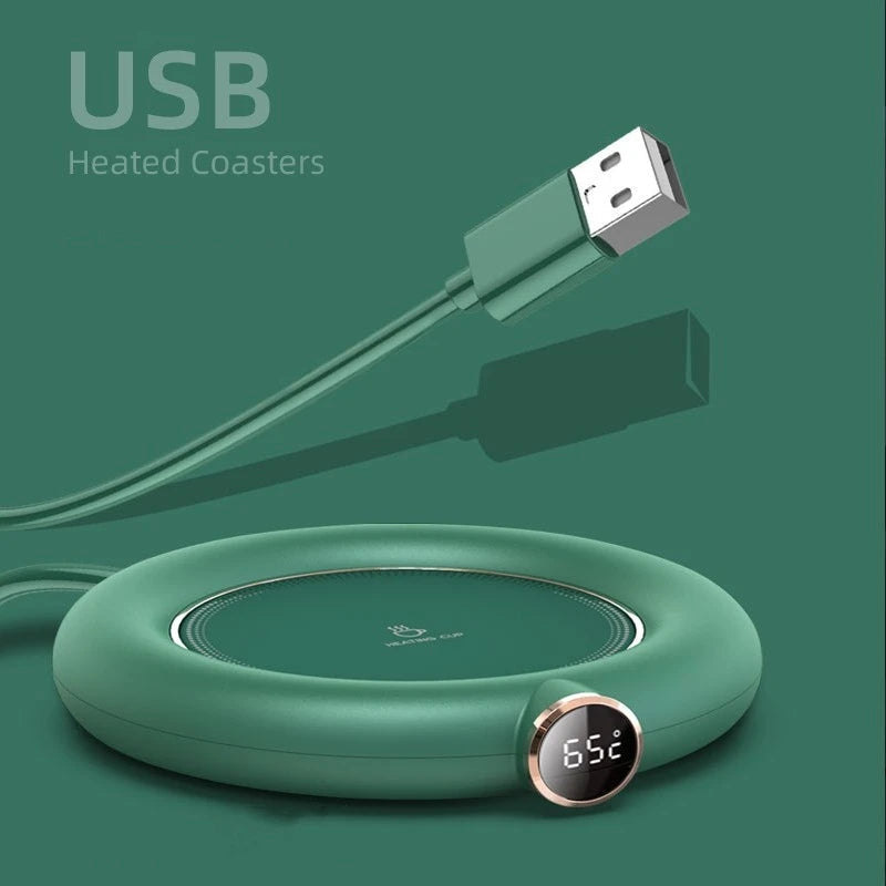 Versatile USB Beverage Warmer with Adjustable Heat Settings