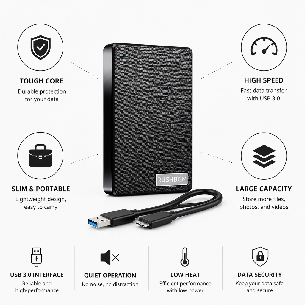 Slim Portable External SSD