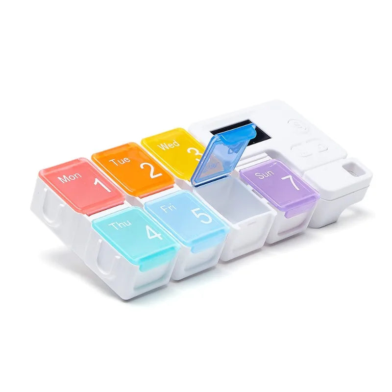 MedAlert Organizer Pro – 7-Day Pill Reminder & Storage System