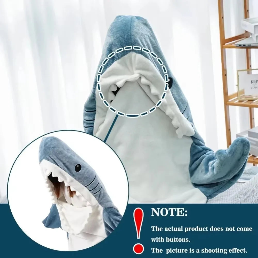 Cozy Shark-Themed Hoodie Blanket for Ultimate Comfort