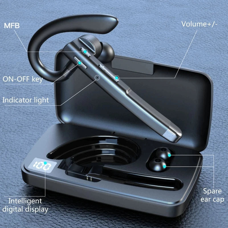 Ultimate Comfort Dual-Mic Bluetooth 5.1 Headset with Noise Cancellation
