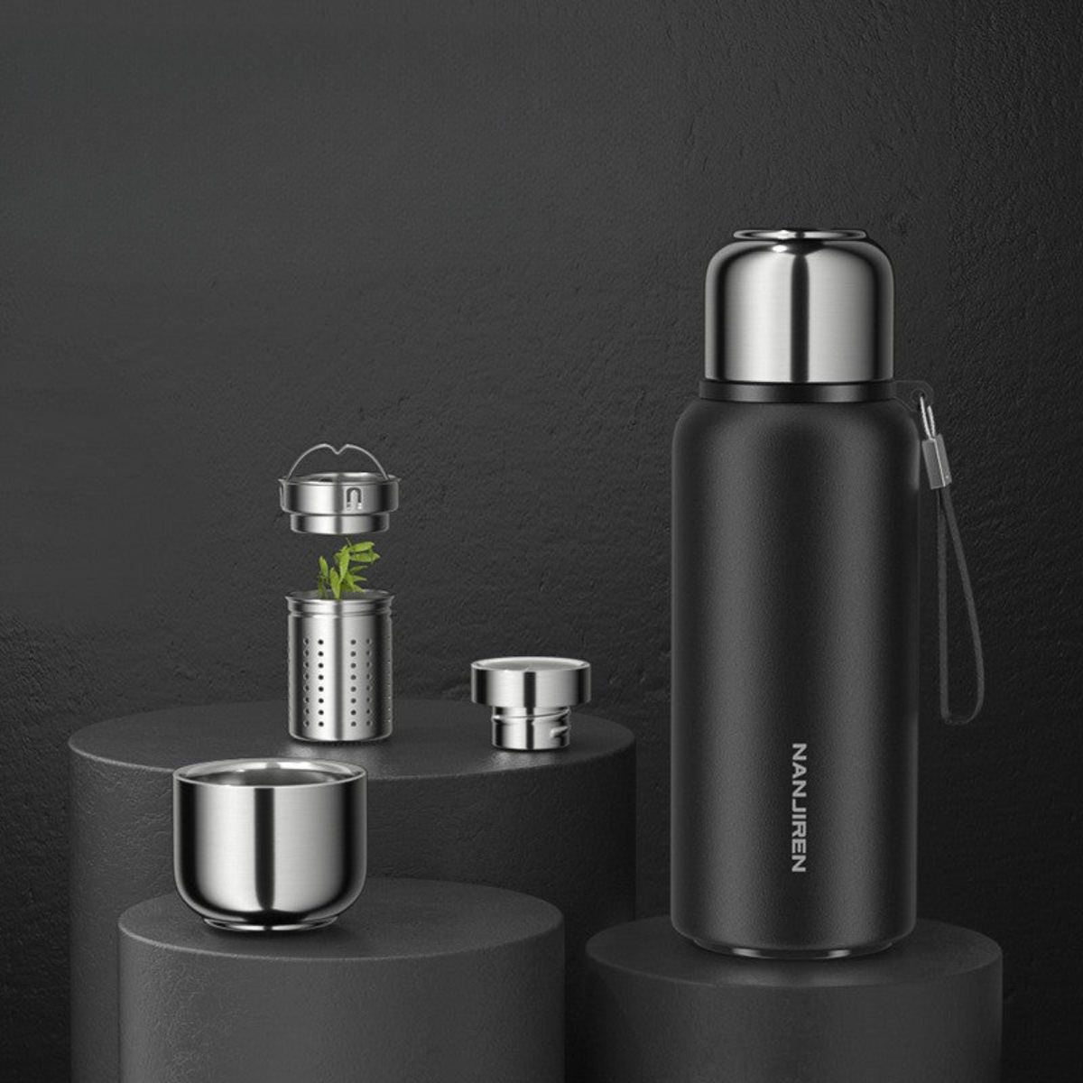 Premium Insulated Beverage Flask with Tea Infuser - 1000ml & 1500ml