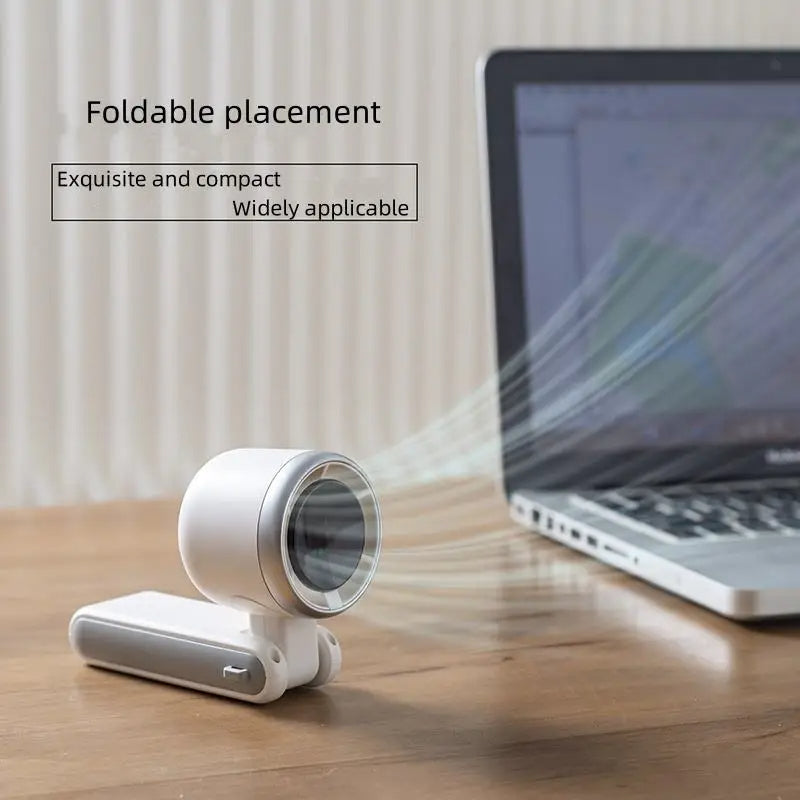 Compact Folding Fan with LCD Display for Ultimate Comfort