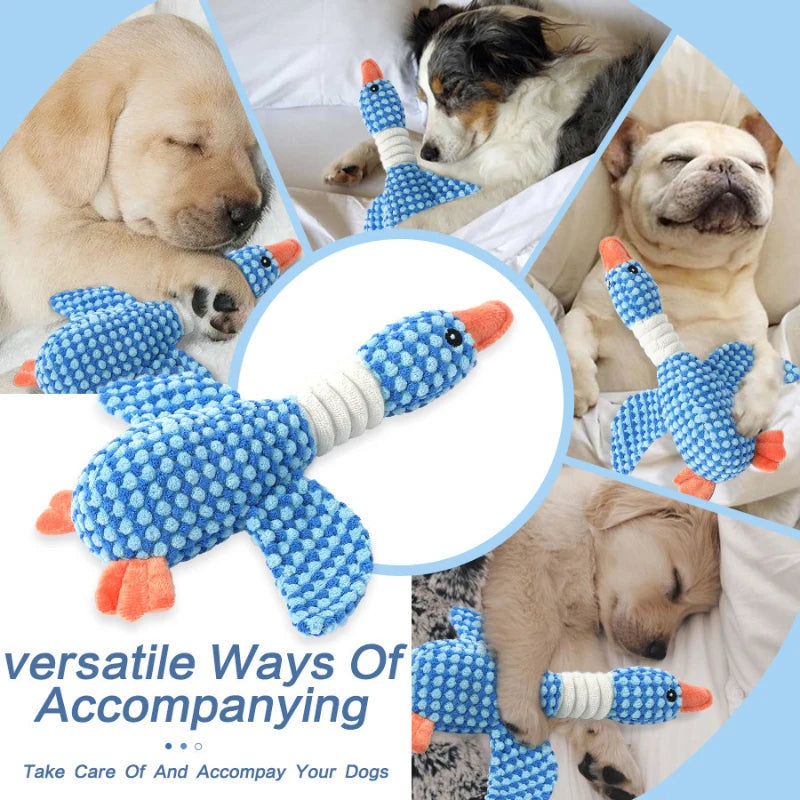 Cuddly Canine Chew Toy with Interactive Squeaker