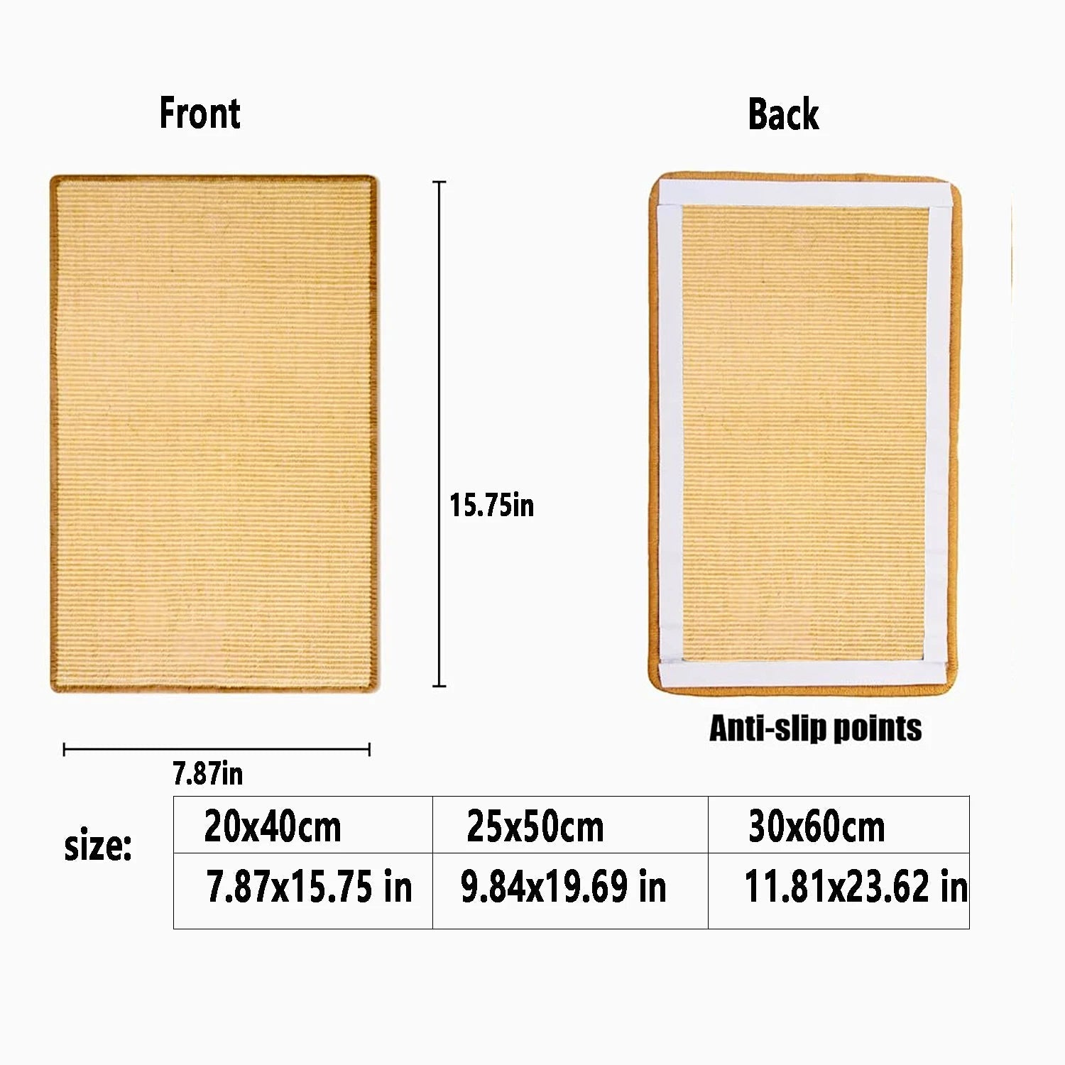 Durable Natural Fiber Cat Scratching Mat for Playtime & Relaxation