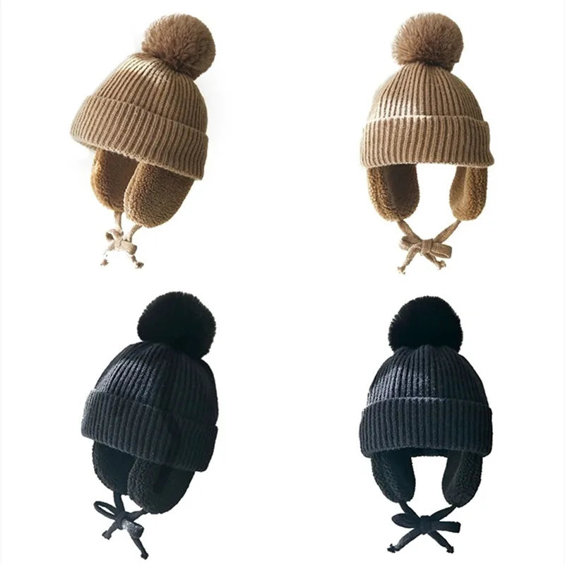 Cozy Knit Winter Hat for Kids with Earflaps