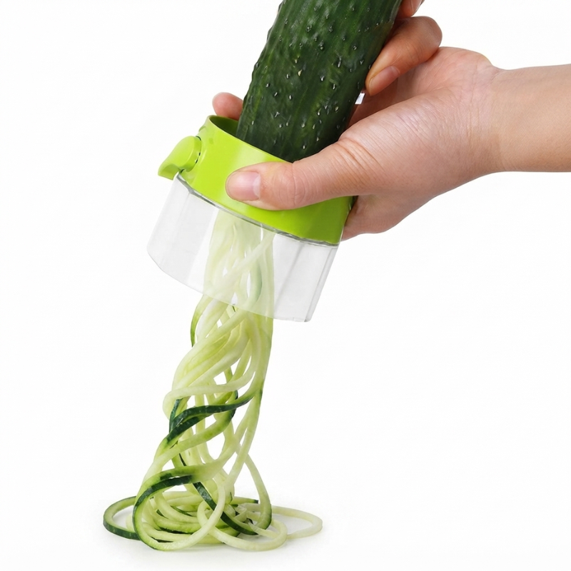 Veggie Twister: Manual Spiral Slicer with 4 Blade Options