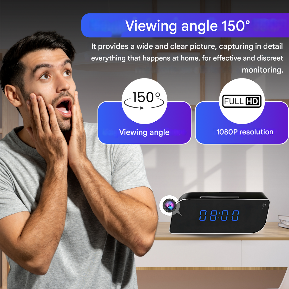 Hidden Camera Alarm Clock – Digital Surveillance Device