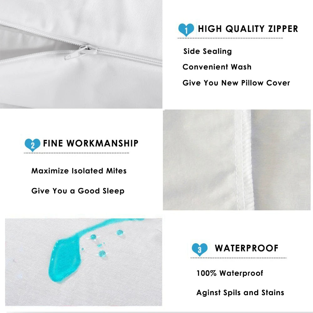 All-Weather Pillow Protector with Zipper Closure