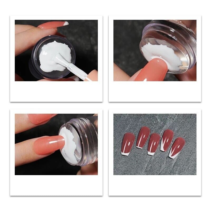Crystal Clear Silicone Nail Art Stamper & Scraper Duo