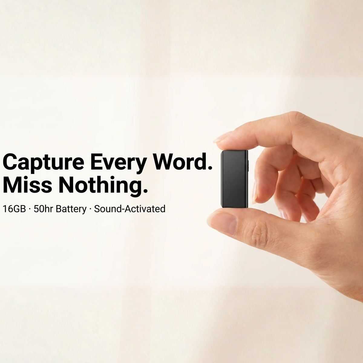 Compact Audio Capture Device – Smart USB Recorder with Voice Activation