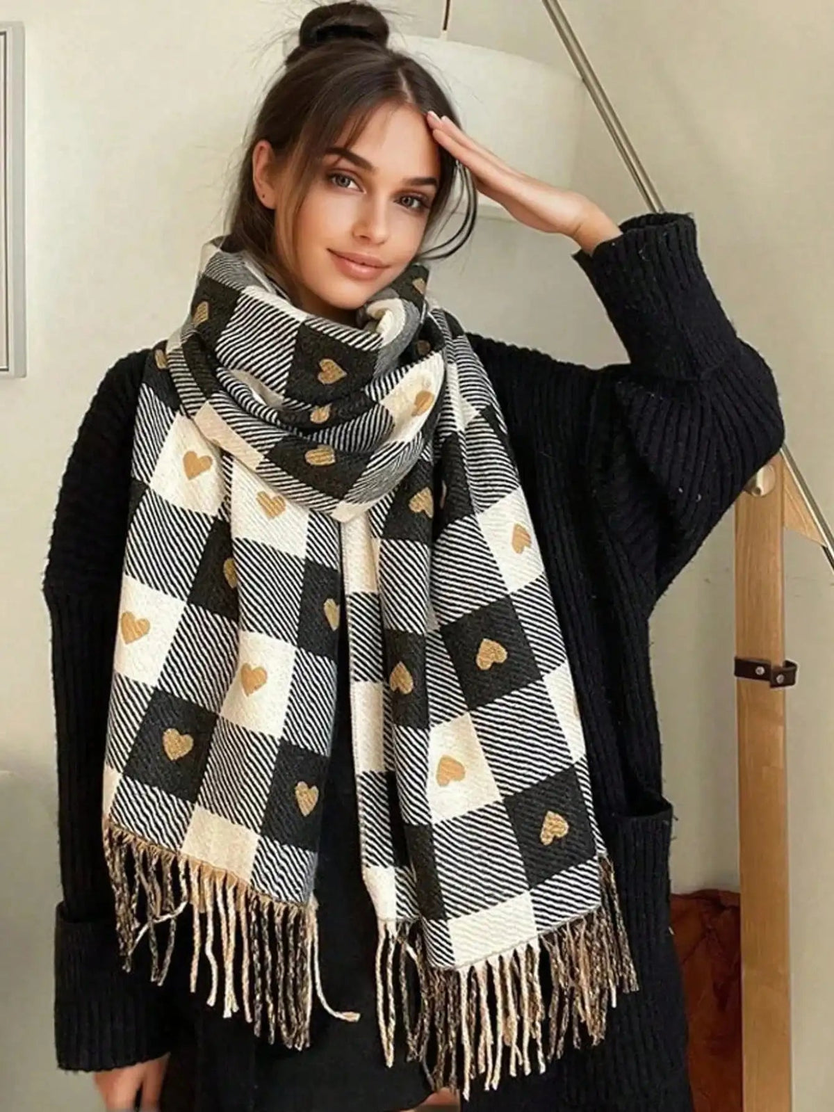 Chic Plaid Winter Wrap Scarf