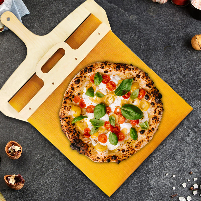 Birch Wood Pizza Peel with Sliding Mechanism – Adjustable Design