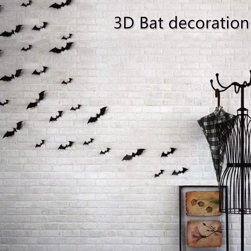 Lifelike Halloween Bat Wall Decor for Spooky Ambiance