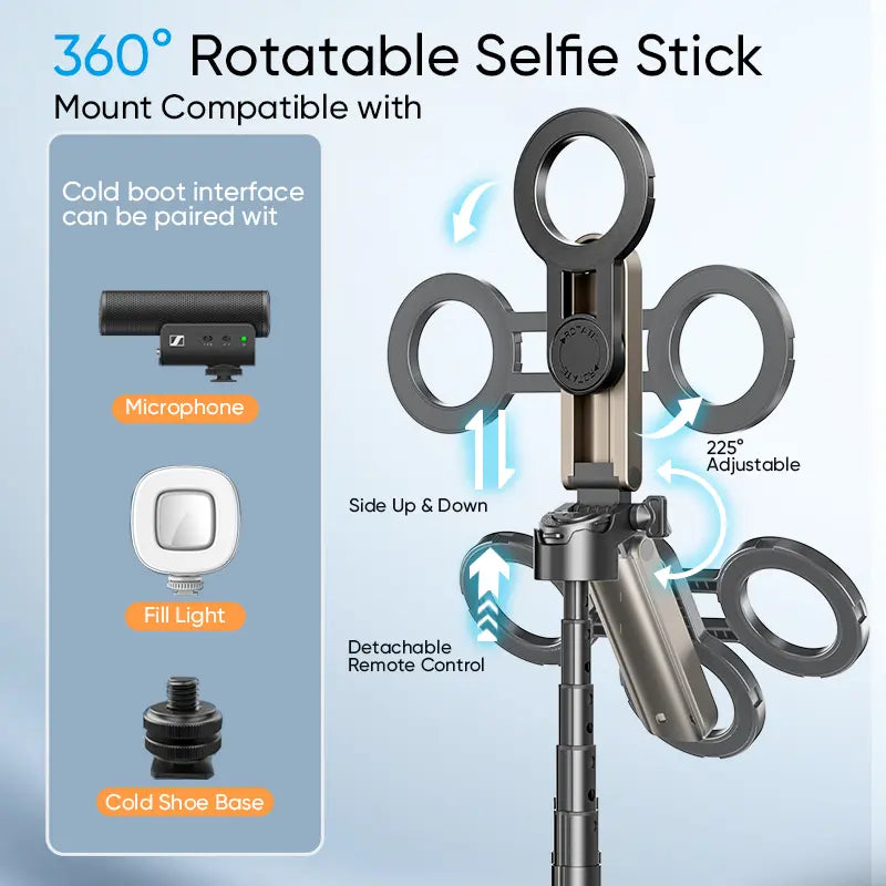 MagniSnap Selfie Tripod with Wireless Remote – Versatile Phone Mount