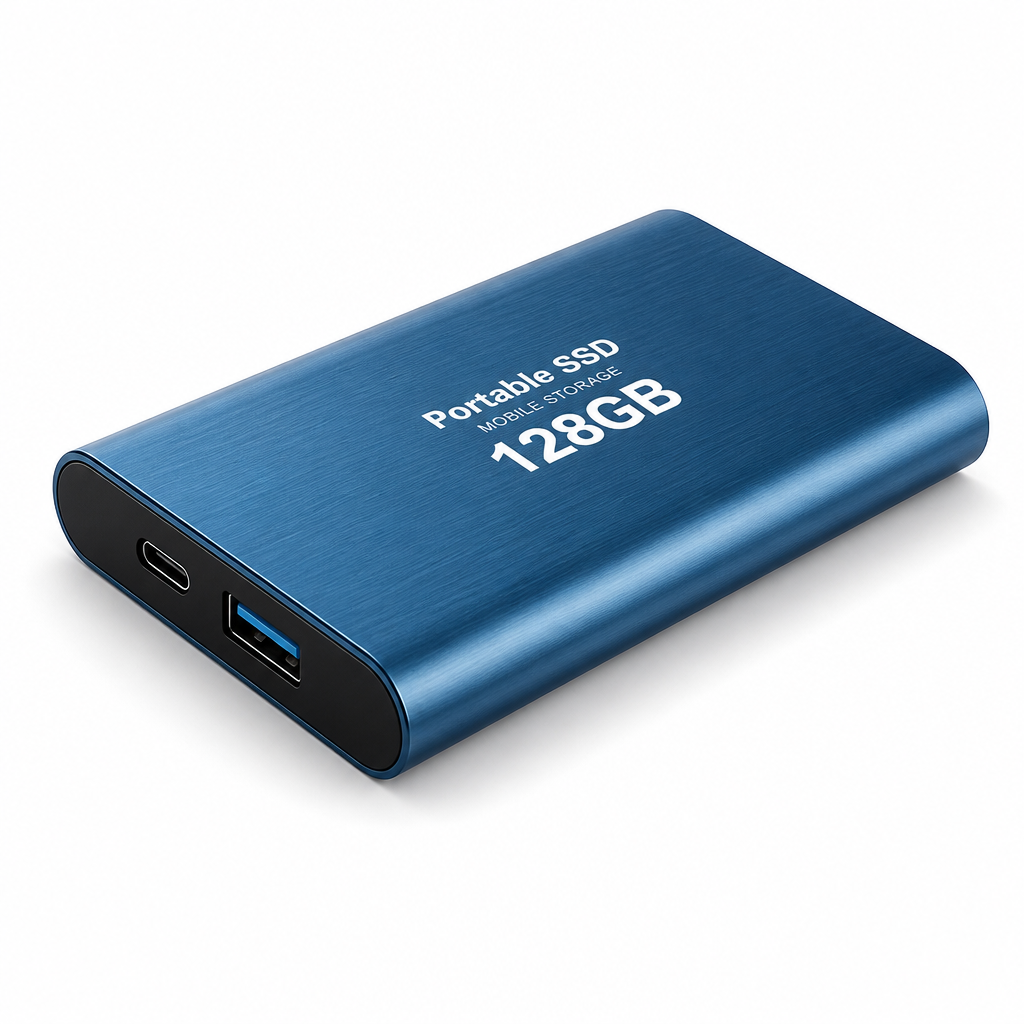 Brushed Aluminum USB-C & USB 3.1 Portable SSD