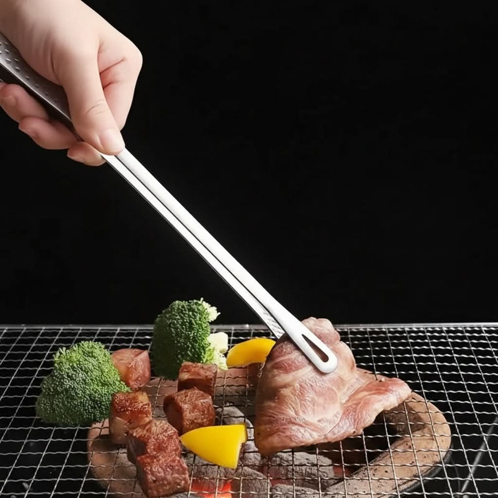Premium Stainless Steel Grilling Tongs for Camping & BBQ