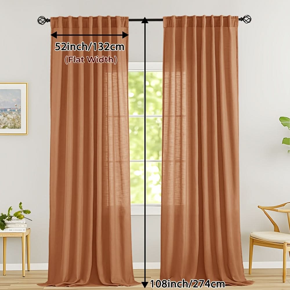 Breezy Linen Sheer Drapes for Natural Light and Privacy