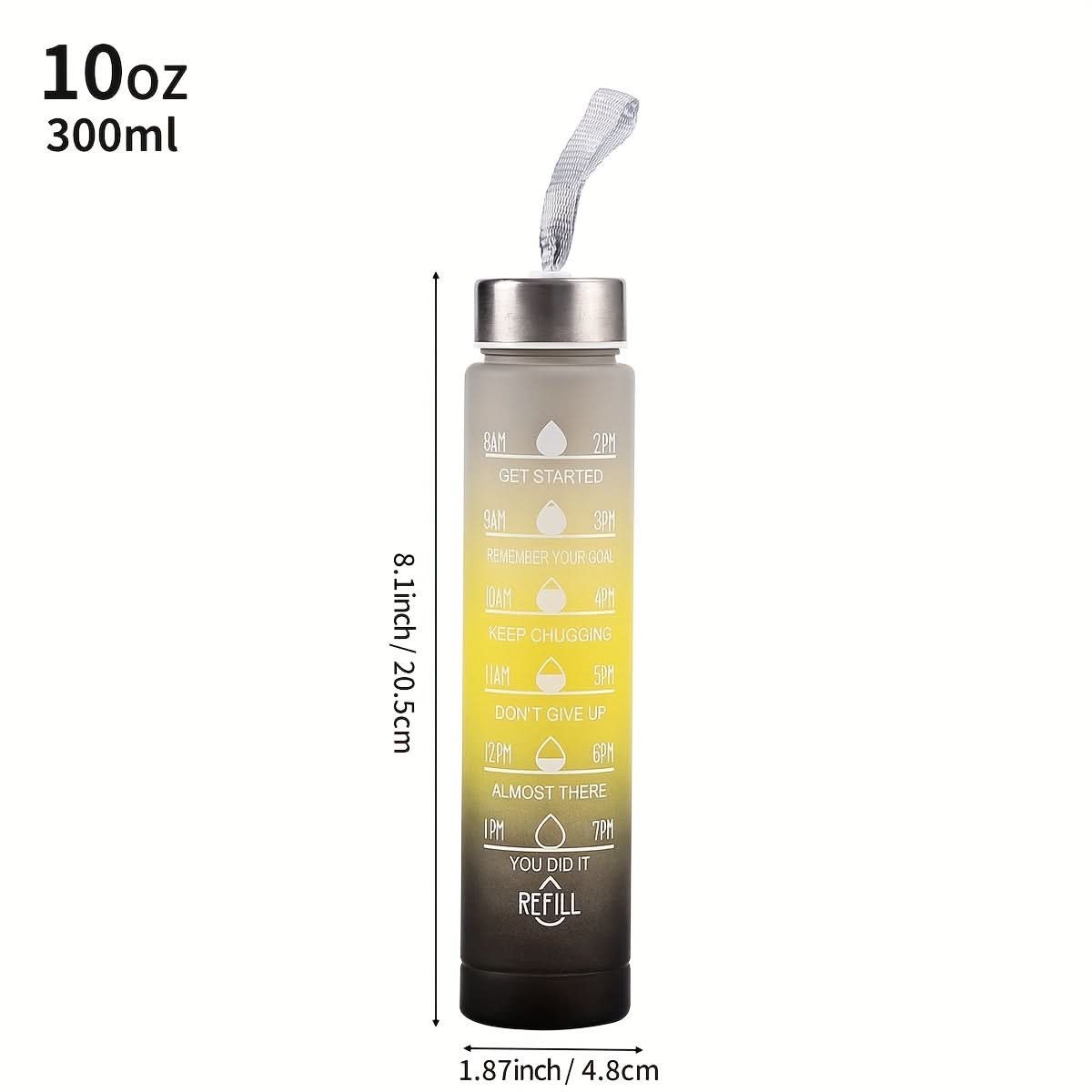 AquaGlow – Stylish Gradient Water Bottle with Straw