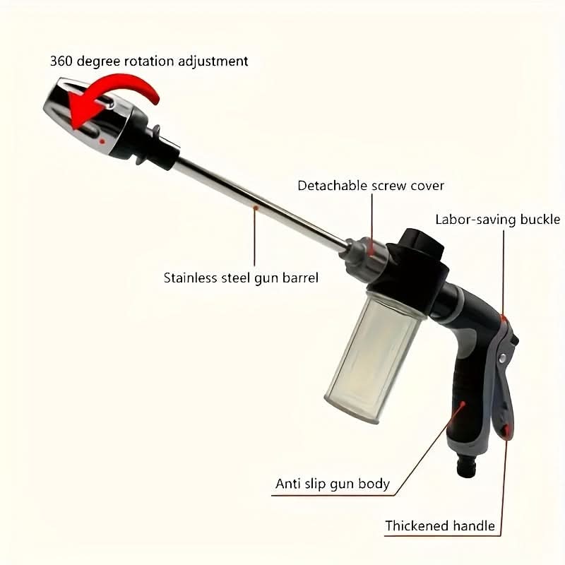 HydroBlast - High-Pressure Garden Hose Sprayer with Foam Cannon