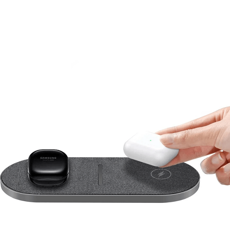 40W Dual Device Fast Wireless Charging Hub with LED Indicator