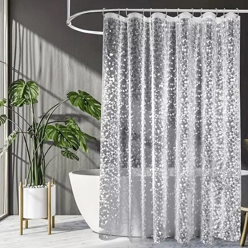 AquaGuard – Stylish Waterproof Shower Curtain with Pebble Design