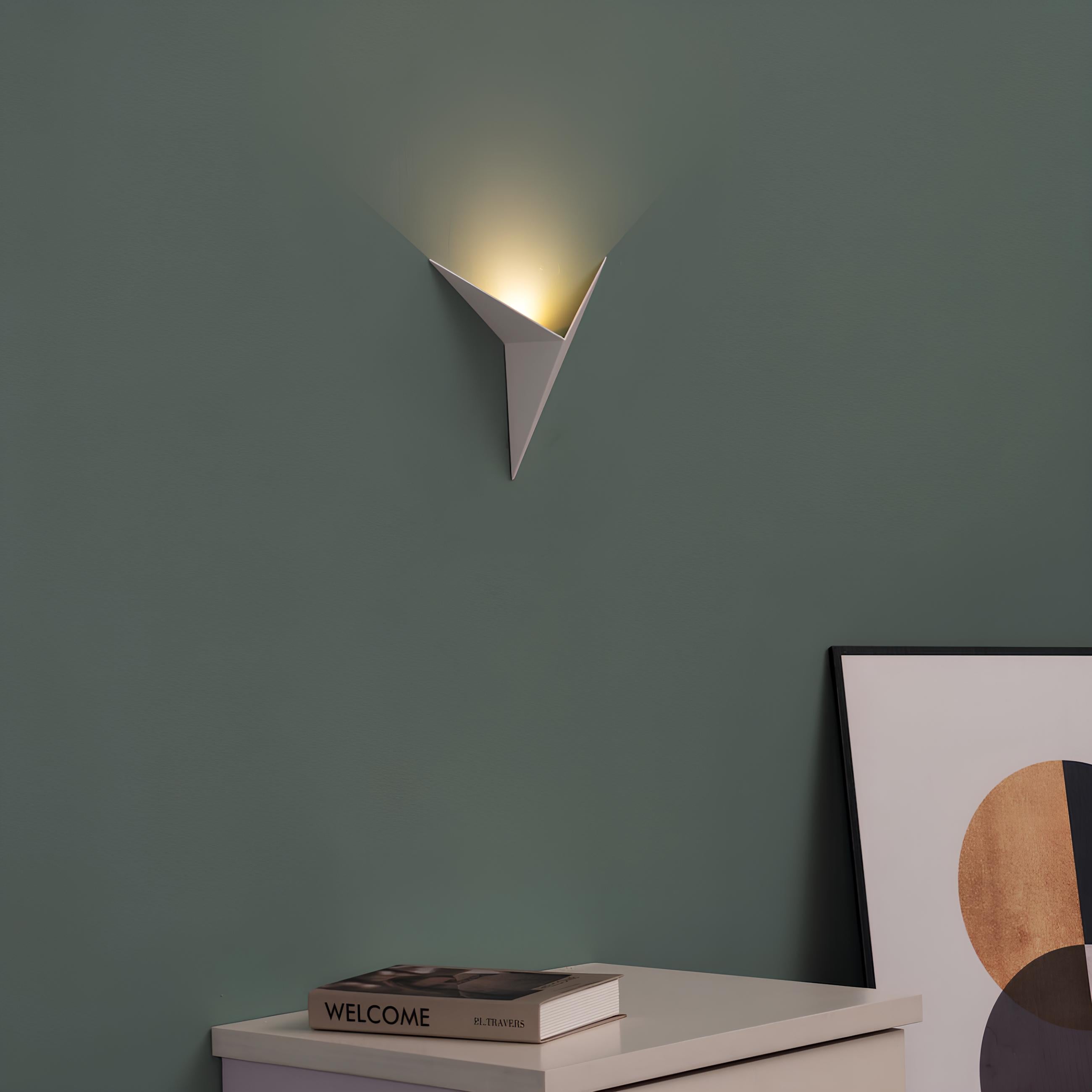 Triangular Contemporary Wall Light Fixture